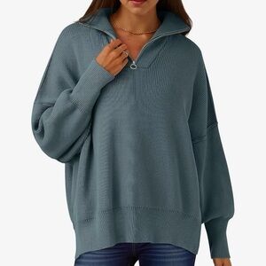 Women's oversized quarter zip